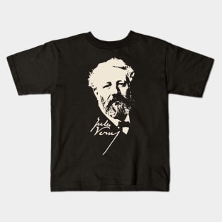 Science Fiction Visionary - Jules Verne Portrait 5 Kids T-Shirt